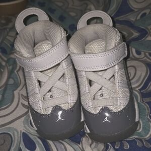 Kids Gray and White Sneakers